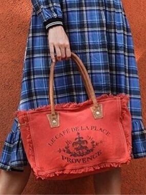 Myra Bag Carroty Le Cafe De La Place Provence French Country Rustic Canvas